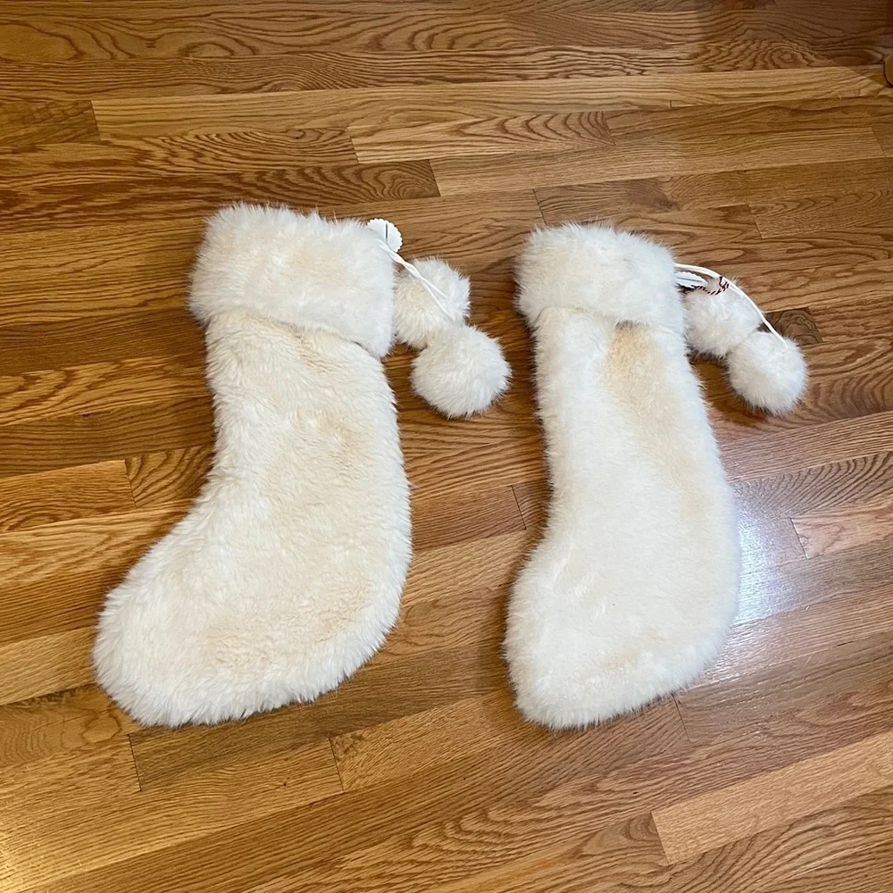 Anthropologie Chloe Faux Fur Stockings - Pair NWT
